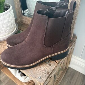 Kenzie Brown  Faux Suede Ankle Boots